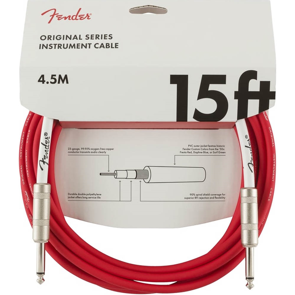 Fender 0990510010 Original Series Instrument Cable - 10' - Fiesta Red