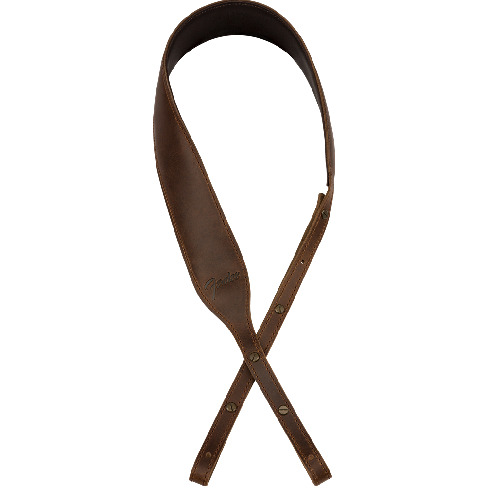 Fender 0990614021 Paramount Banjo Leather Guitar Strap - Brown