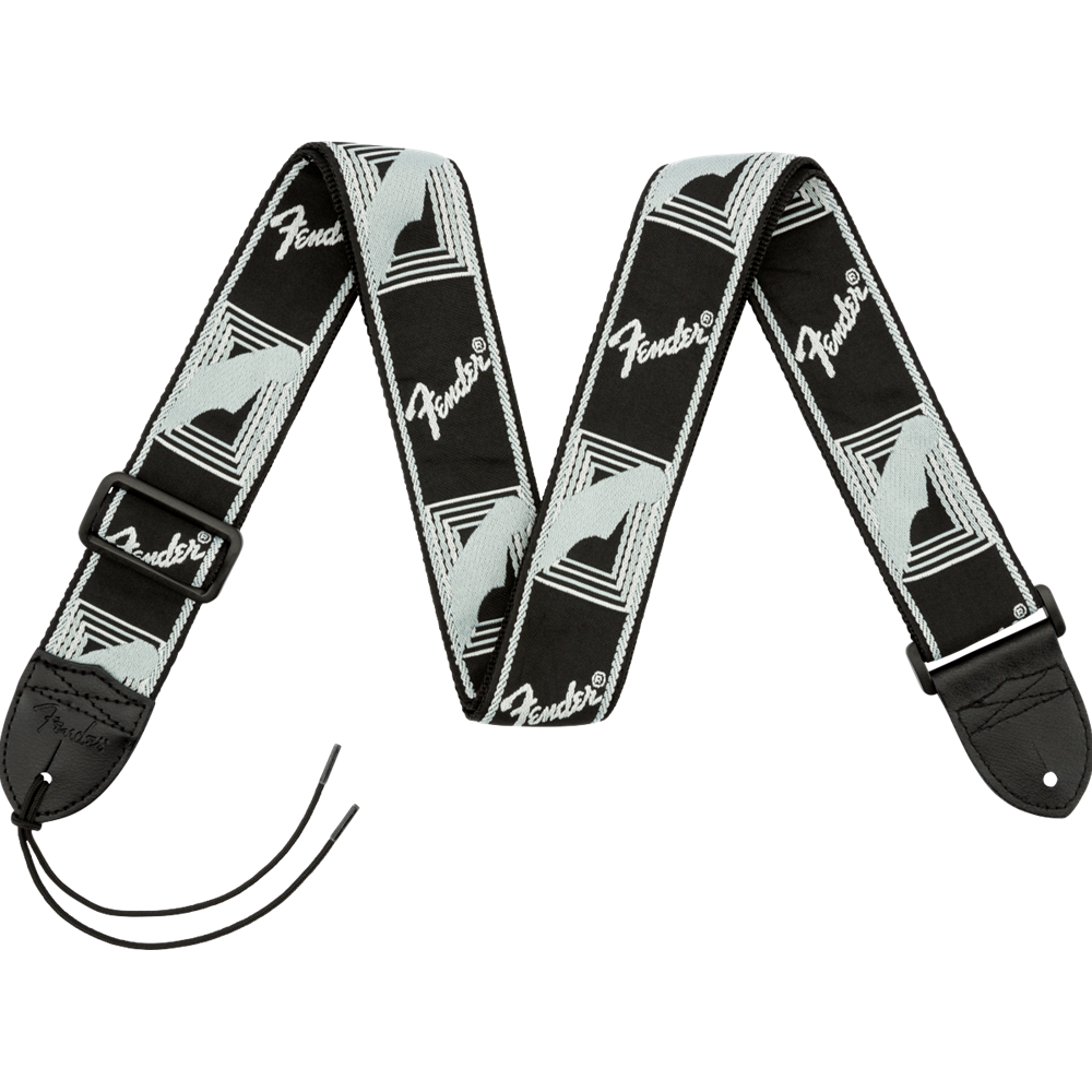 Fender 0990681543 Monogrammed Guitar Strap - Black/Light Grey/Dark Grey - 2"