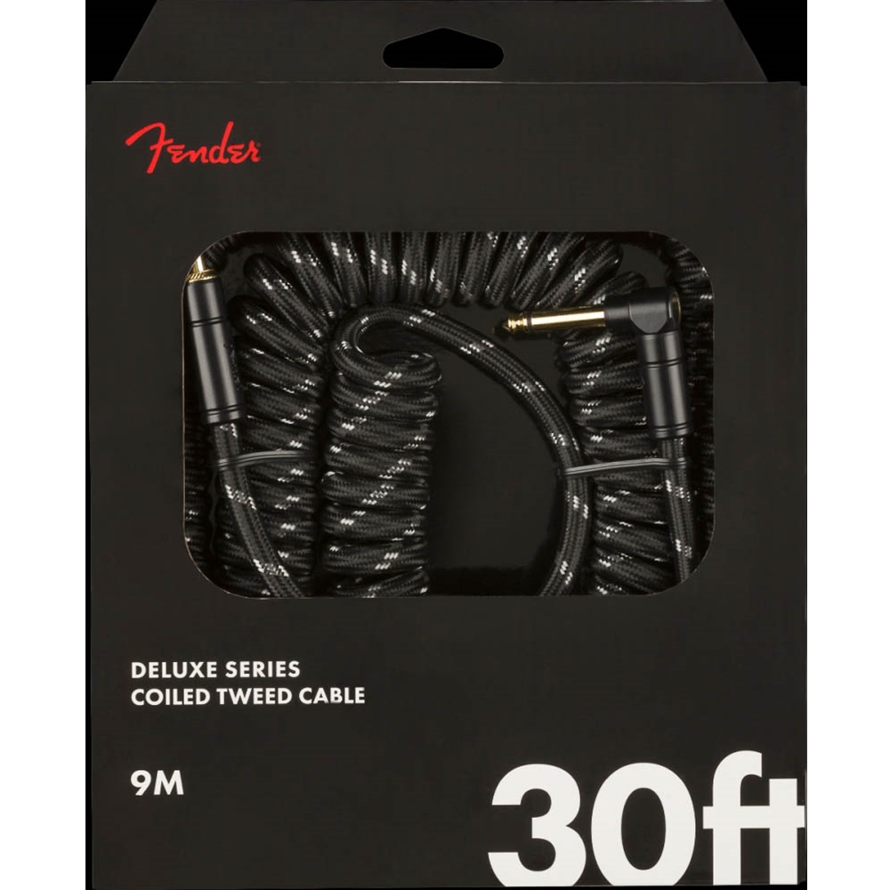 Fender 0990823060 Deluxe Coil Cable - 30' - Black Tweed