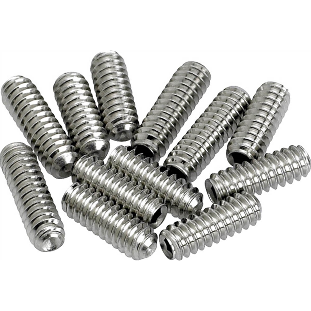 Fender 0994928000 American Vintage Stratocaster®/Telecaster® Bridge Saddle Height Adjustment Screws (12) (Nickel)