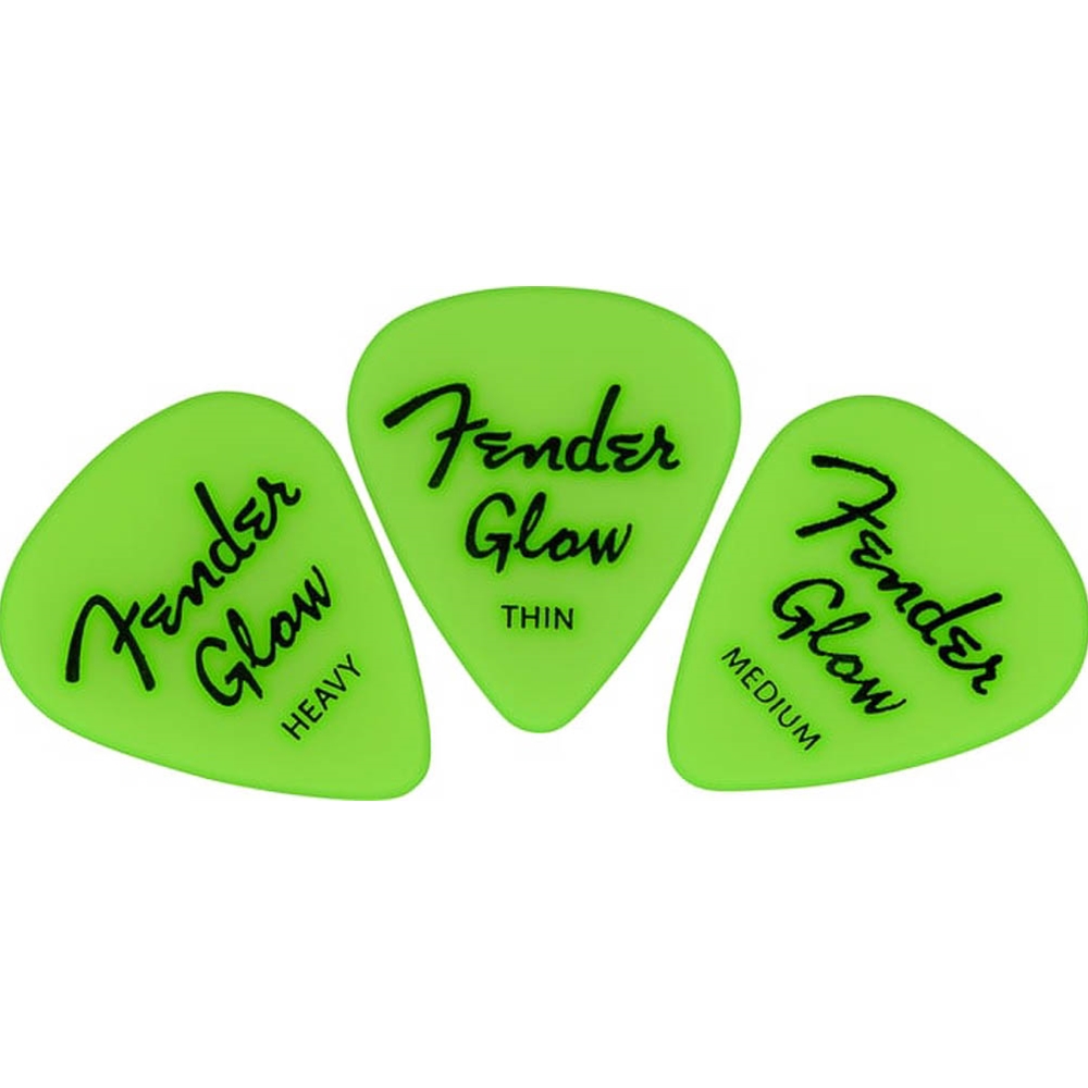 Fender 1980351020 Glow In The Dark 351 Picks - 12-Pack