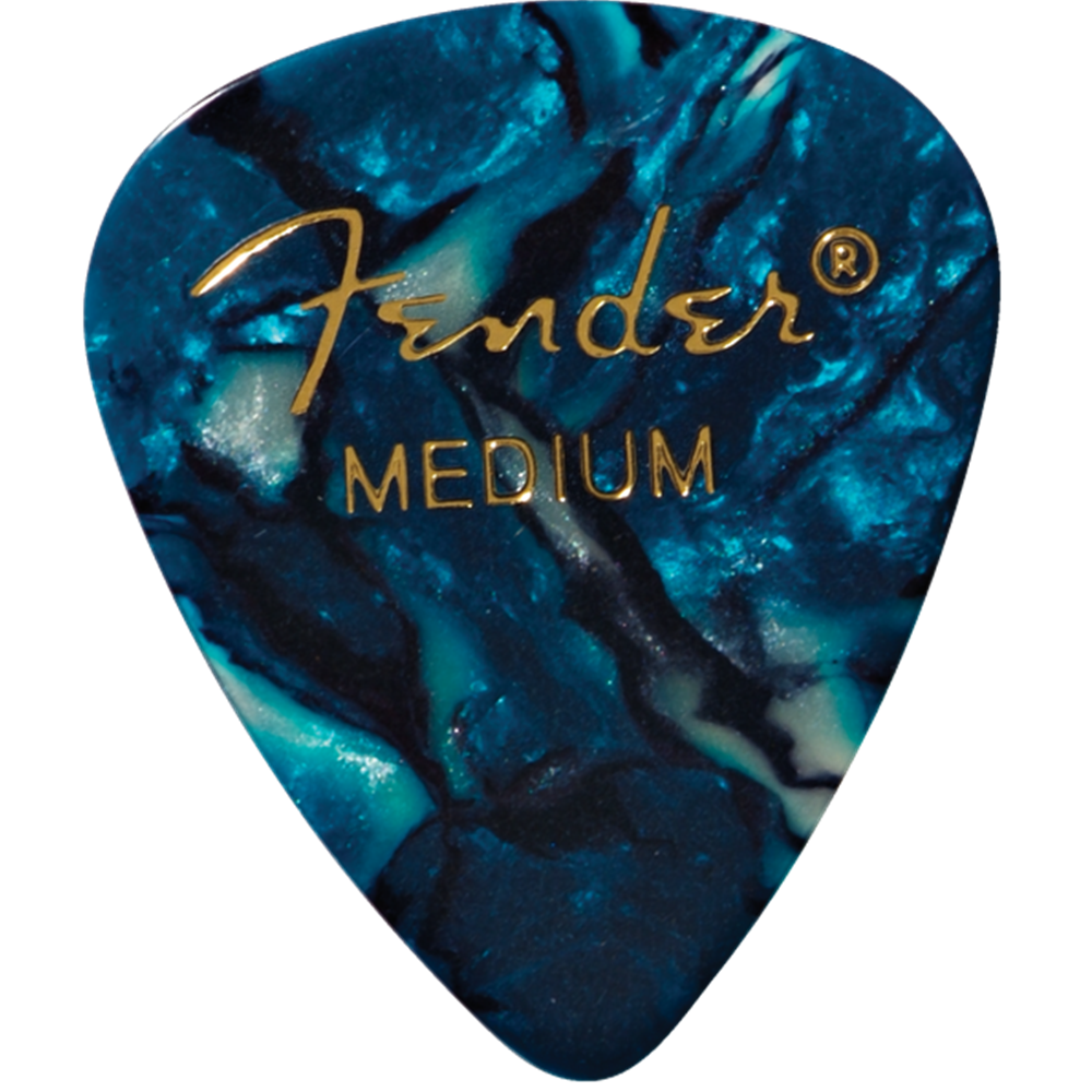 Fender 1980351808 Premium Celluloid 351 Shape Guitar Picks - Medium - Ocean Turquoise - 12-Pack