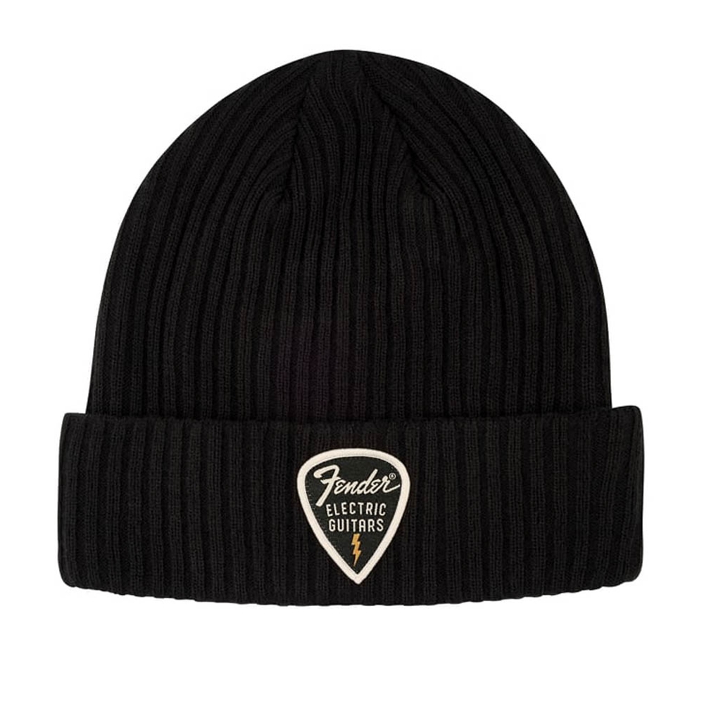 9106111707 Fender® Pick Patch Ribbed Beanie - Black
