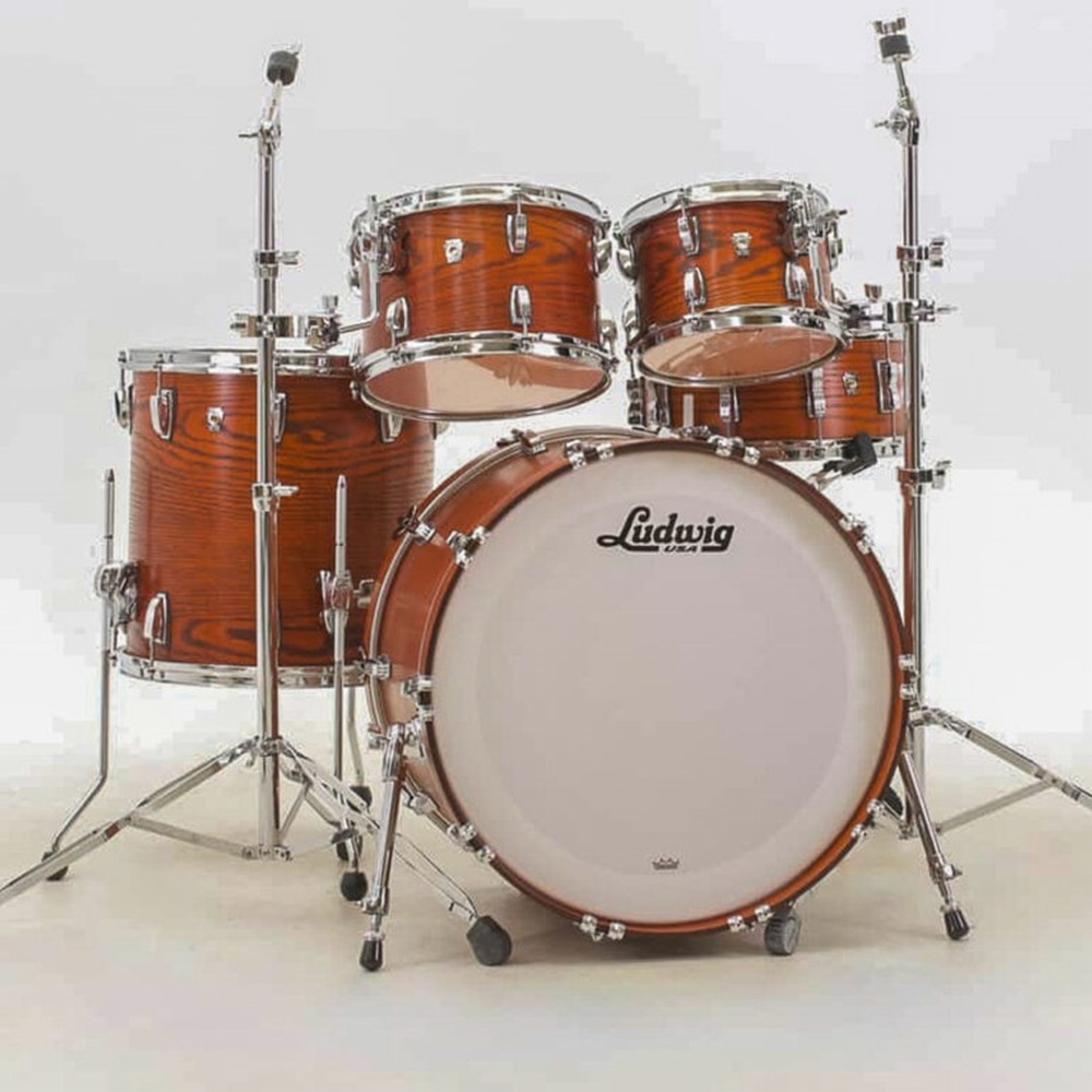 Ludwig L7462AXTWWC Classic Oak Studio Drum Set, 4-pc Shell Pack, Tennessee Whiskey