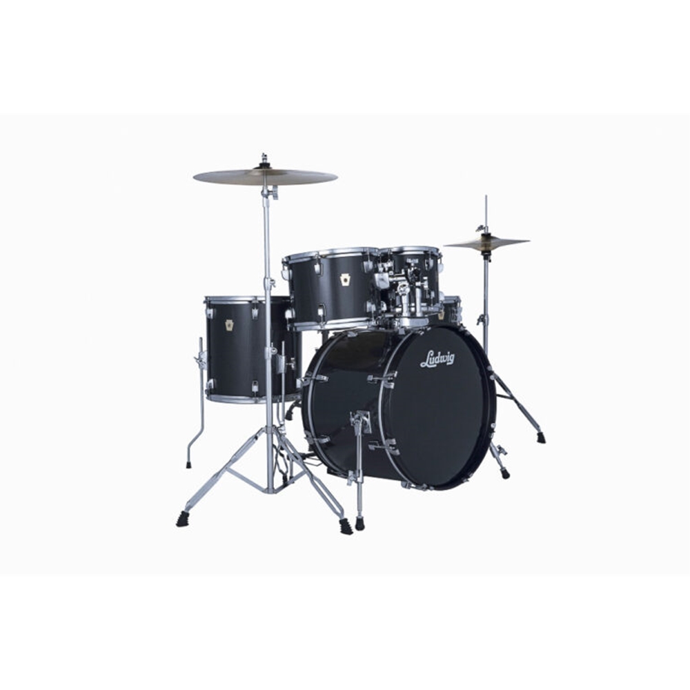 Ludwig LC190C6 Accent Fuse 5-Piece Complete Drum Set, Moon Dust