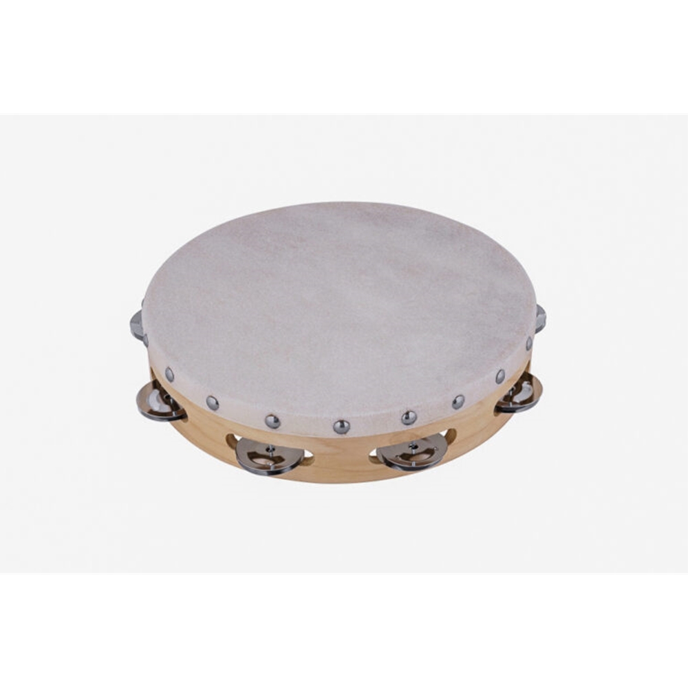 Ludwig LE4003 10" Tambourine, Single Row - w/ Skin Head