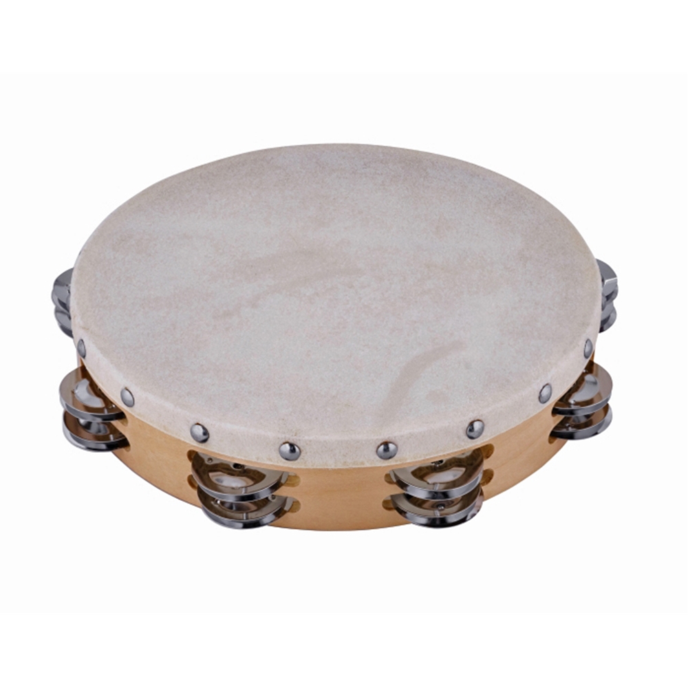 Ludwig LE4004 10" Tambourine, Double Row - w/ Skin Head