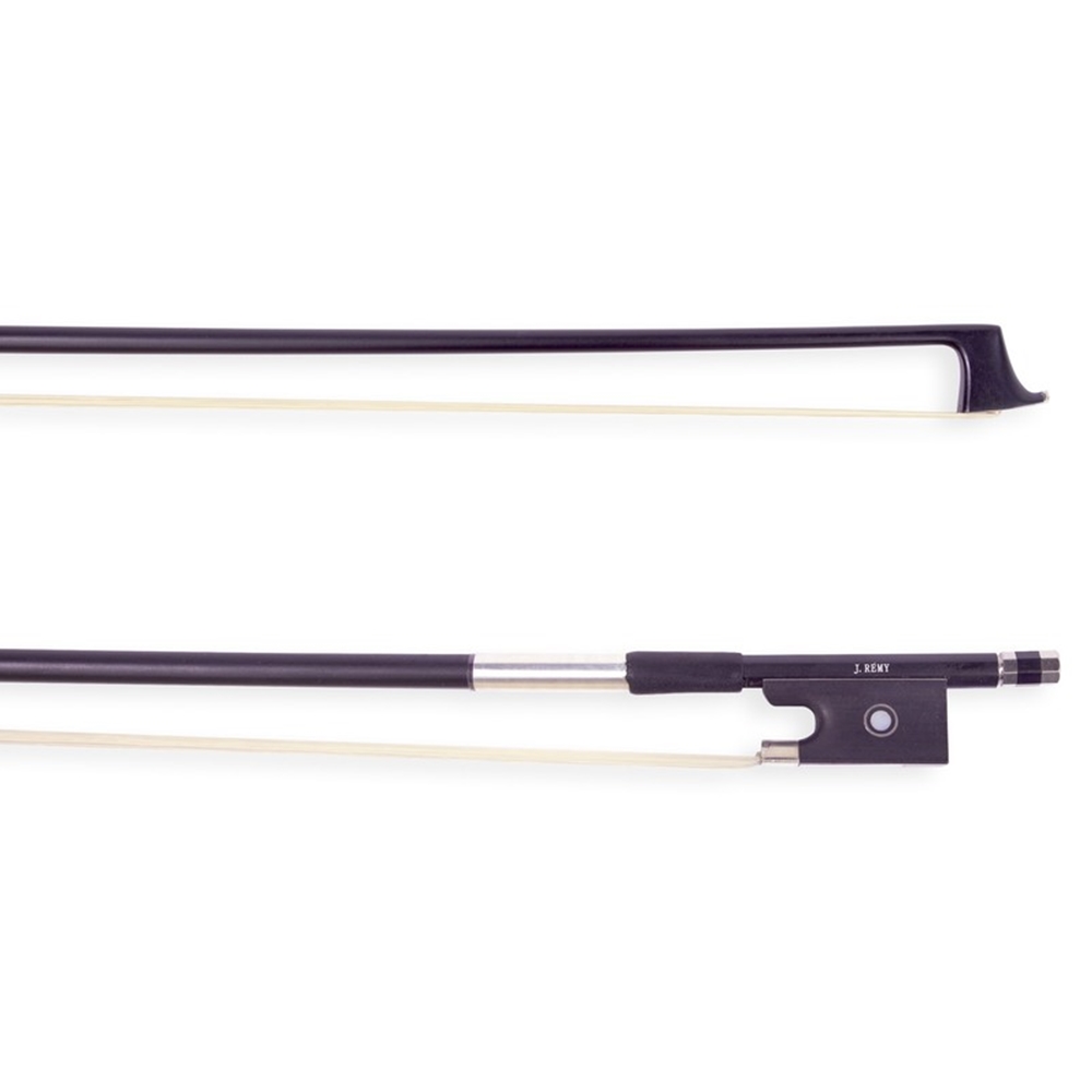 JRemy 2290F 4/4 Violin Bow, Black Carbon Fiber Composite