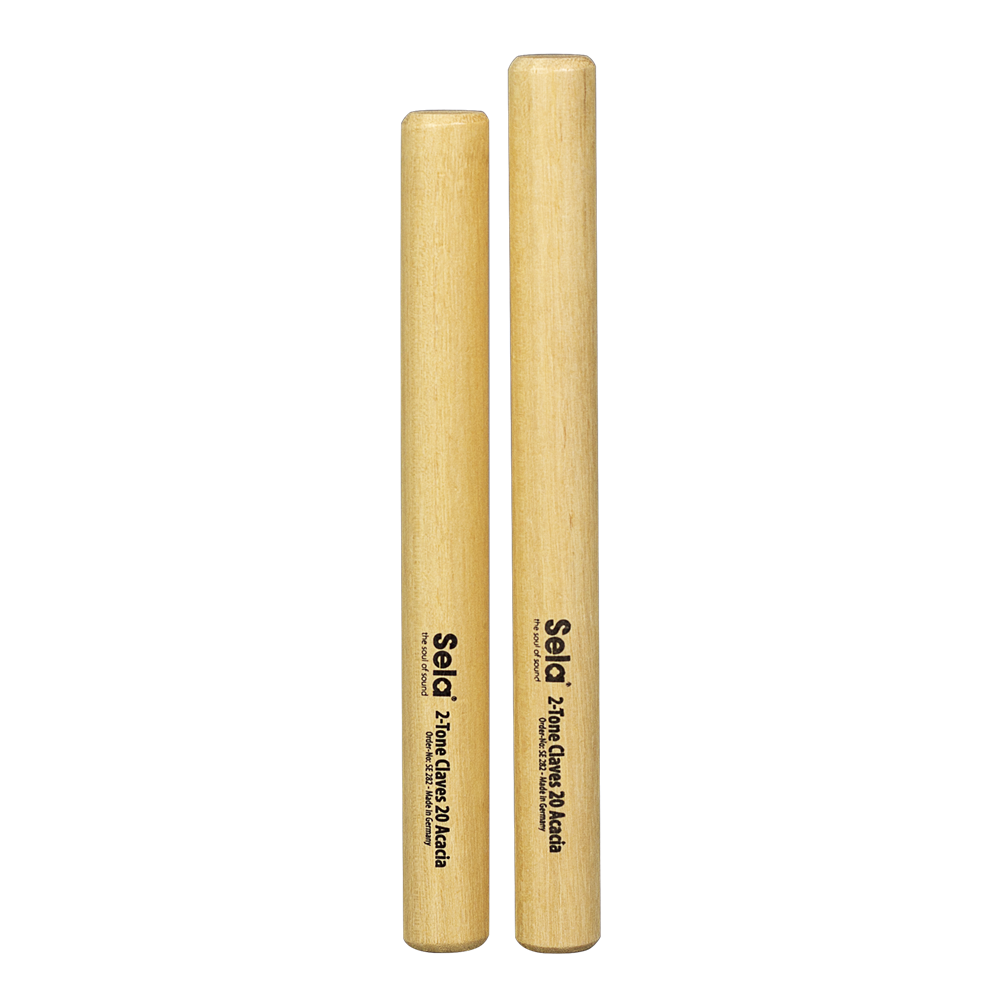 Sela SE282 2-Tone Acacia Clave Pair 20mm