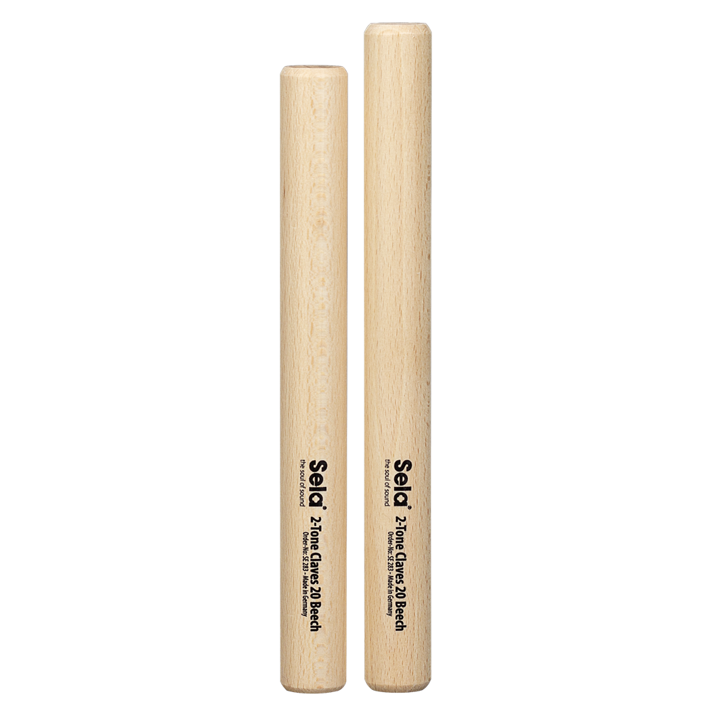 Sela SE283 2-Tone Beech Clave Pair 20mm