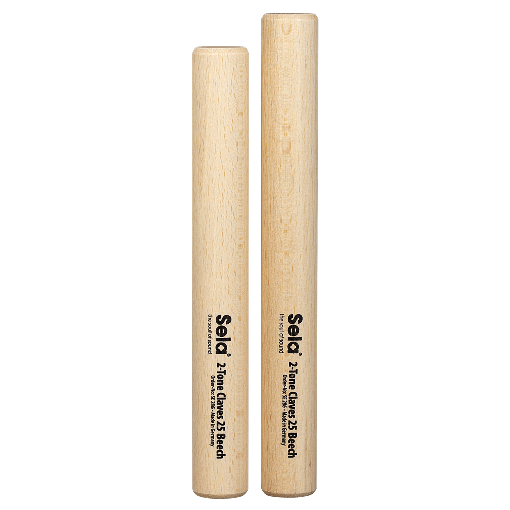 Sela SE286 2-Tone Beech Clave Pair 25mm