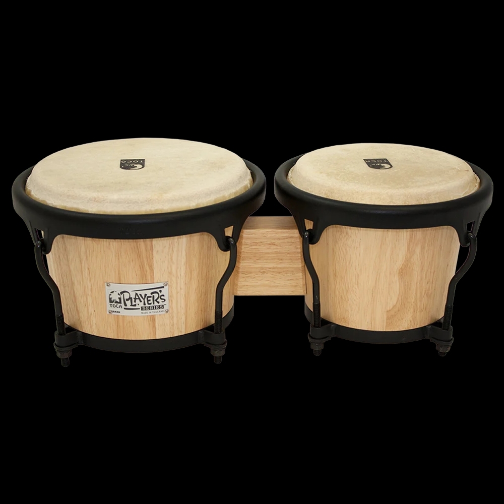 Toca 2600N Player's Series Wood Bongos, 7" and  8.5", Natural