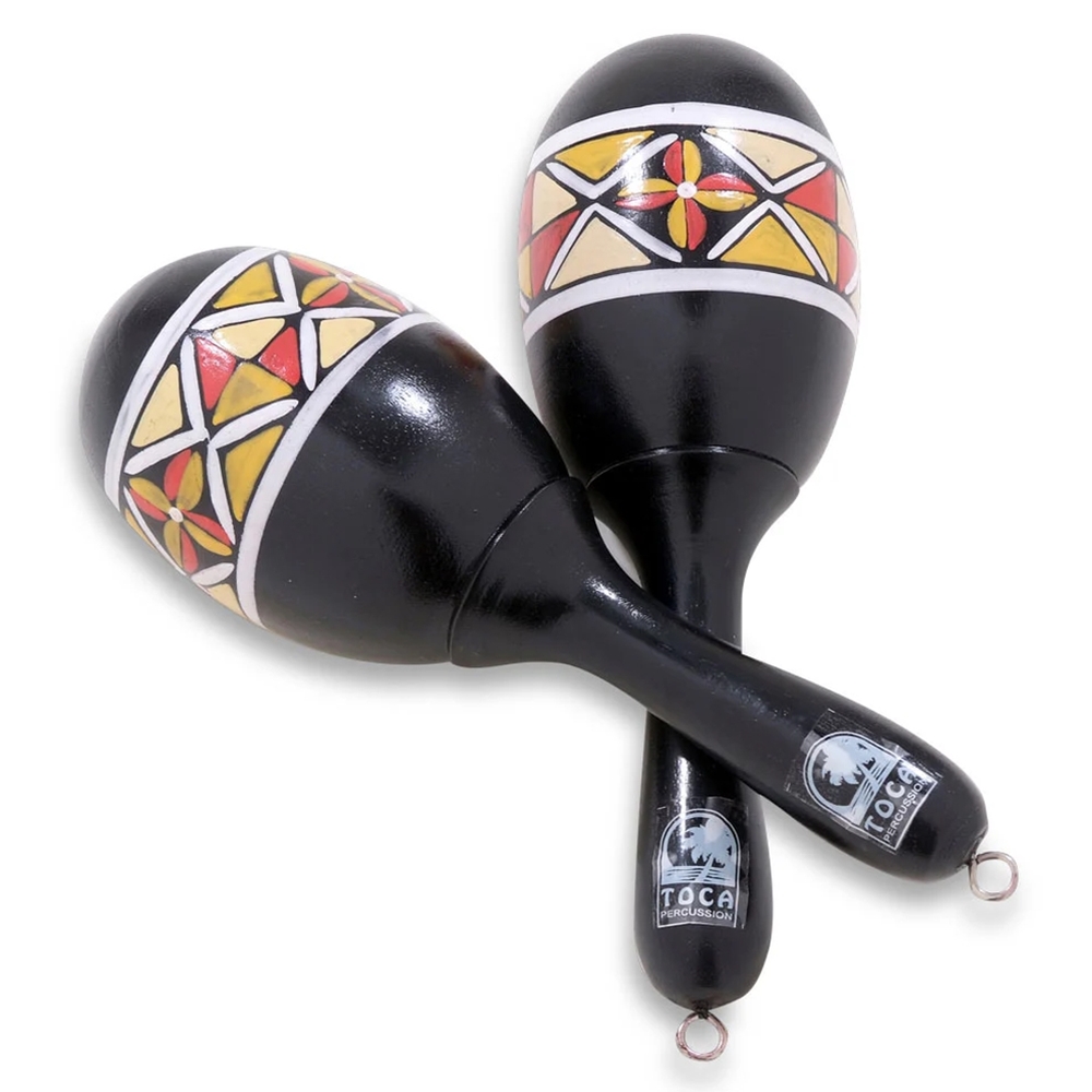 Toca T3132 Hand Painted Maracas, Black