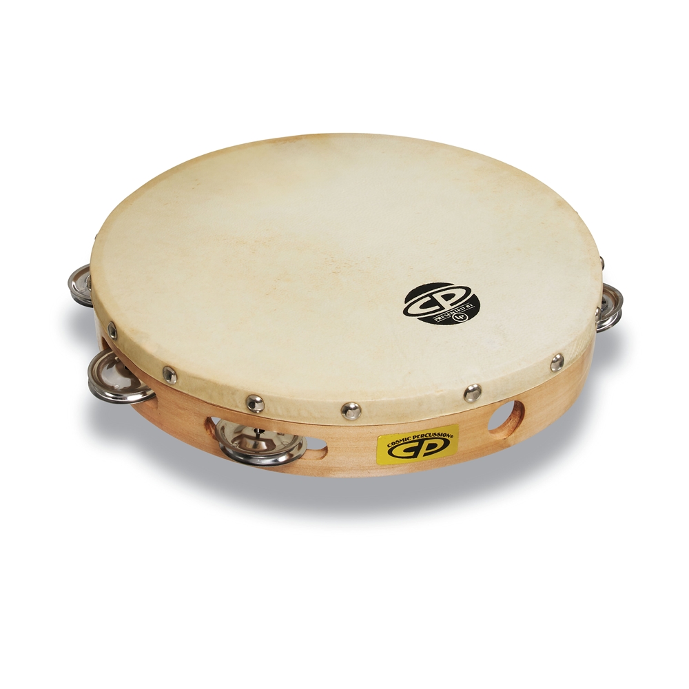 LP CP379 10" Handheld Single Row Headed Tambourine - Steel Jingles
