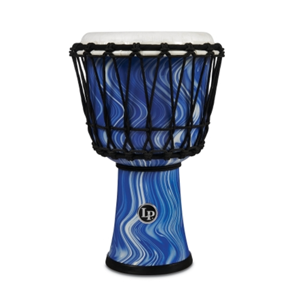 LP LP1607BM Rope Tuned Circle Djembe with Perfect-Pitch, 7" Head, Blue Marble