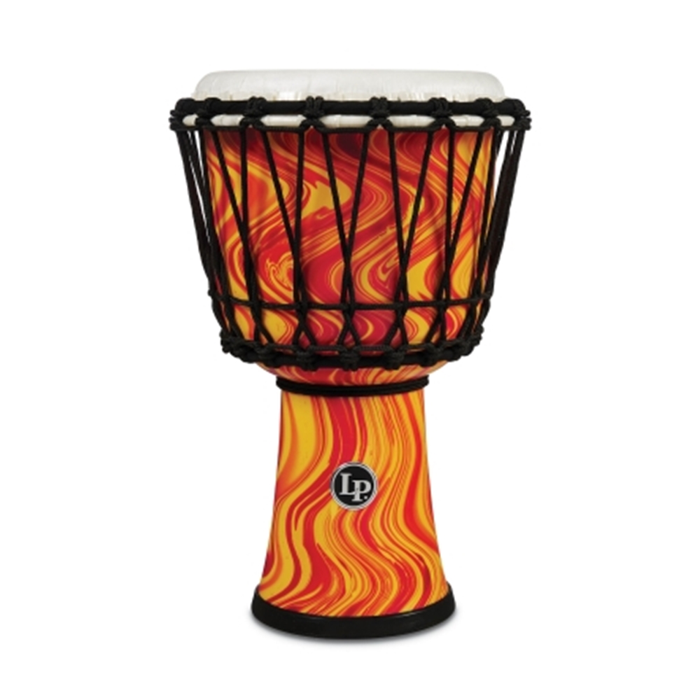 LP LP1607OM Rope Tuned Circle Djembe with Perfect-Pitch 7" Head, Orange Marble