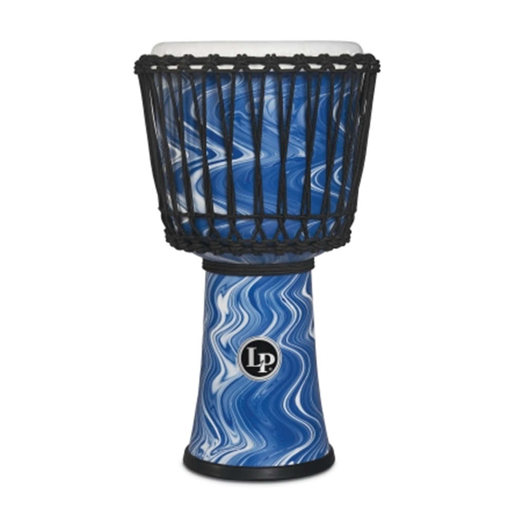 LP LP2010-BM Rope Tuned Circle Djembe With Perfect-pitch 10" Head, Blue Marble
