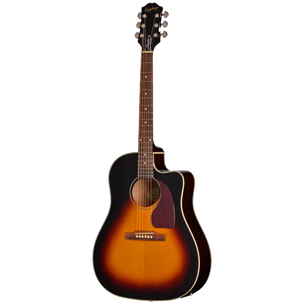 Epiphone EAS4CVSNH1 J-45 Studio Acoustic Electric Guitar w/Gig Bag, Vintage Sunburst