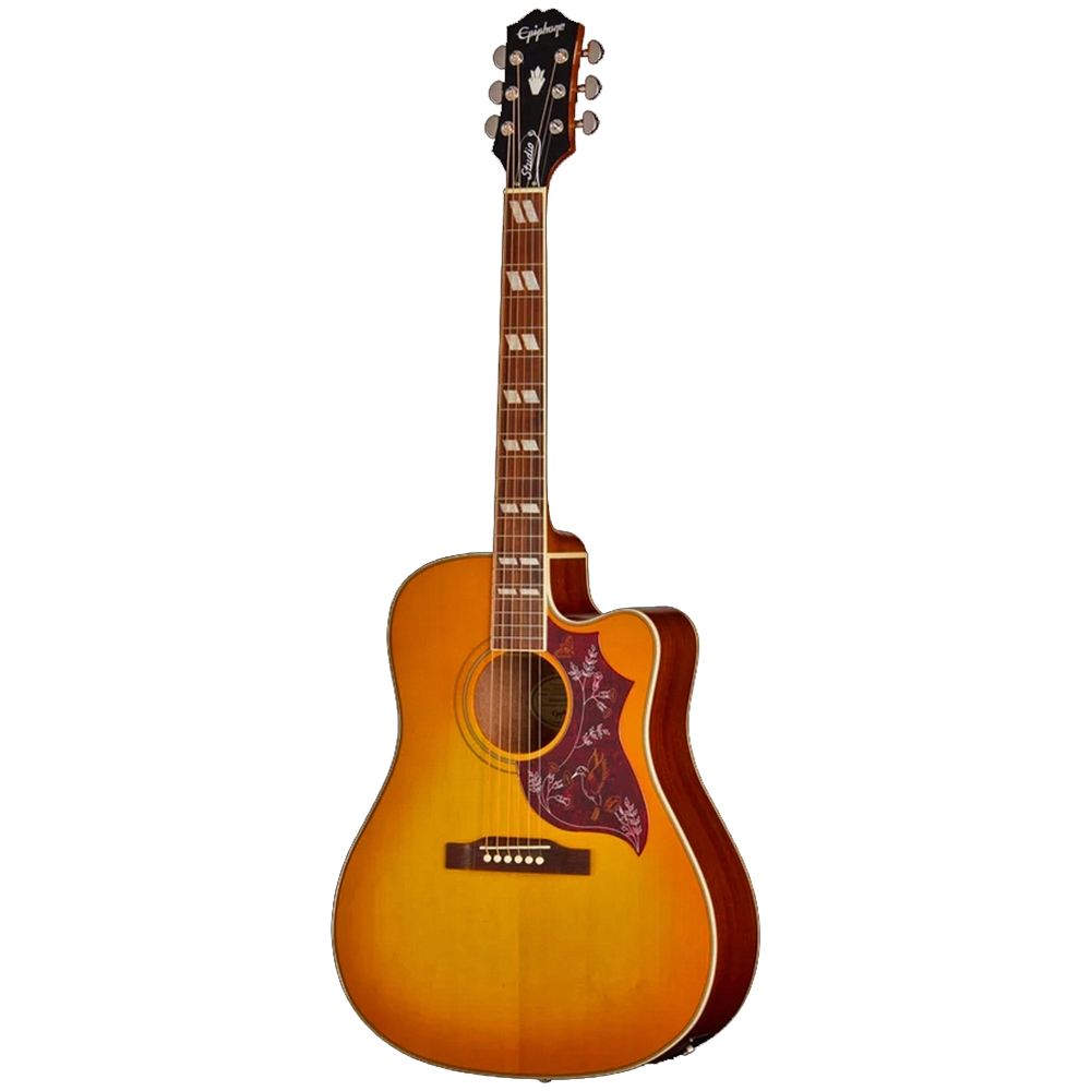 Epiphone EASHCHCNH1 Hummingbird Studio Acoustic Electric Guitar w/Gig Bag, Heritage Cherry Sunburst
