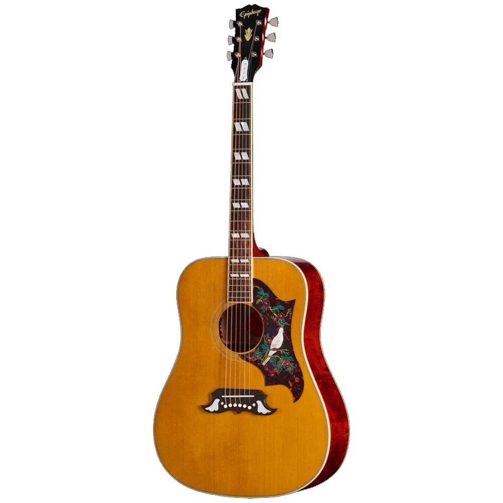 Epiphone ECDVR3NANH1 1963 Dove Reissue Acoustic Electric Guitar w/Hardshell Case, Natural