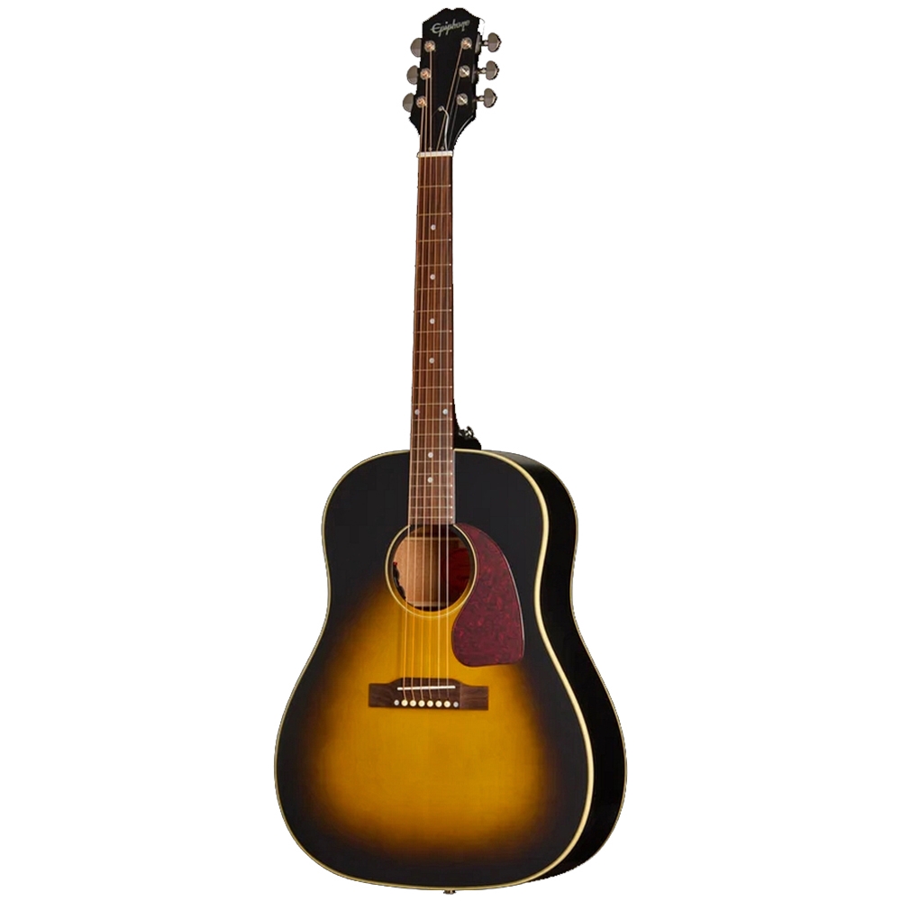 Epiphone EIAJ4SVSNH1 J-45 Standard Acoustic Electric Guitar w/Gig Bag, Vintage Sunburst