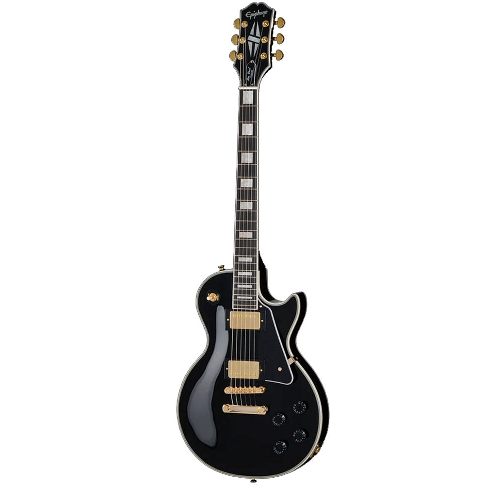 Epiphone EIGLPCEBGH1 Les Paul Custom Electric Guitar w/Gig Bag, Ebony