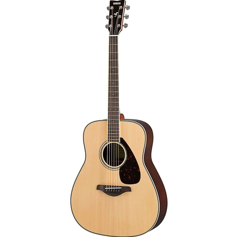 Yamaha FG830 Solid Top Dreadnought Guitar, Natural