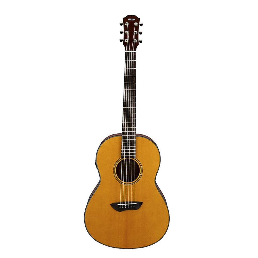 Yamaha CSFTAVN Transacoustic Parlor Guitar, Vintage Natural Gloss w/Hard Bag
