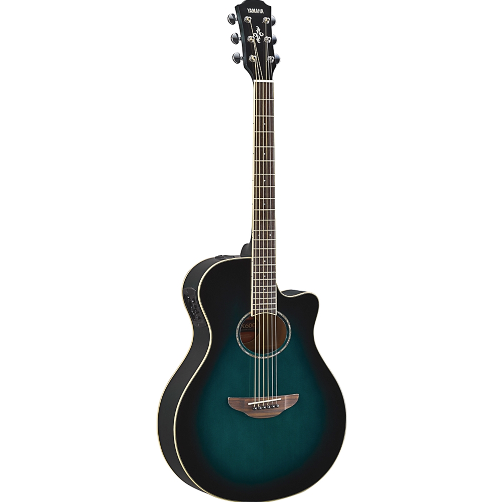 Yamaha APX600OBB Thinline Acoustic Electric Guitar, Oriental Blue Burst
