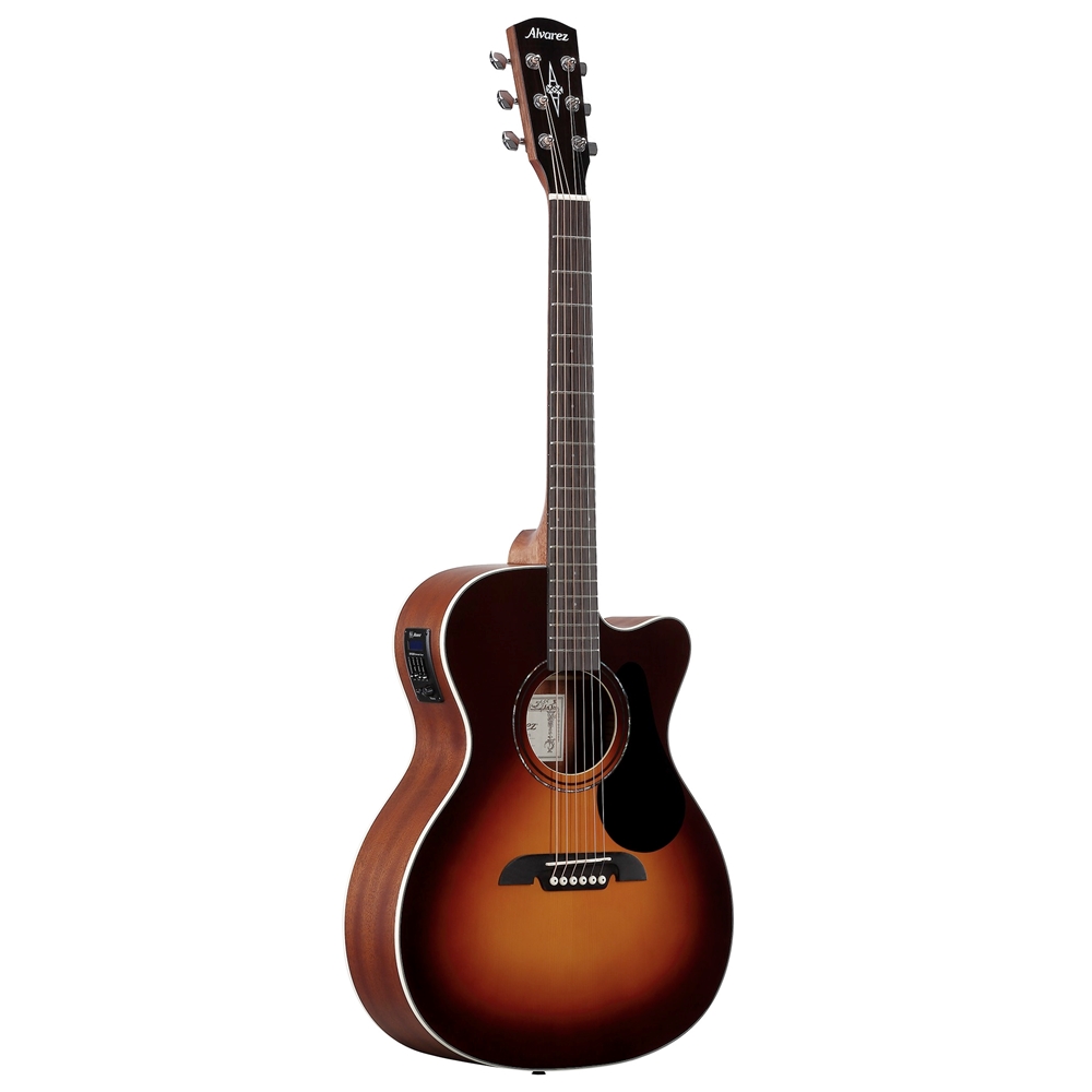 Alvarez RF26CESB Regent OM/Folk Acoustic Electric Guitar w/Cutaway and Gig Bag, Sunburst