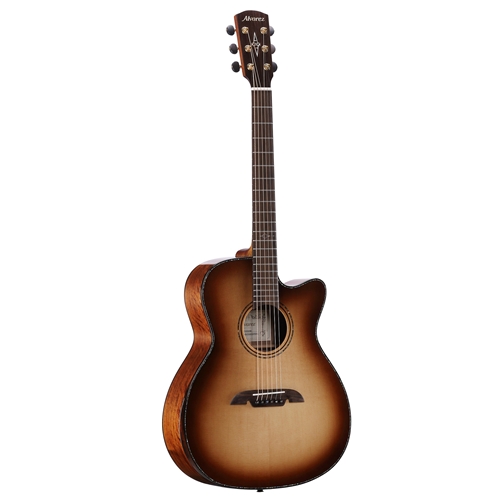 Alvarez MFA70WCEARSHB Masterworks Folk All Solid AE. Sitka/Walnut w/Cutaway & Bevel Armrest w/Case, Shadowburst - SAVE $100!