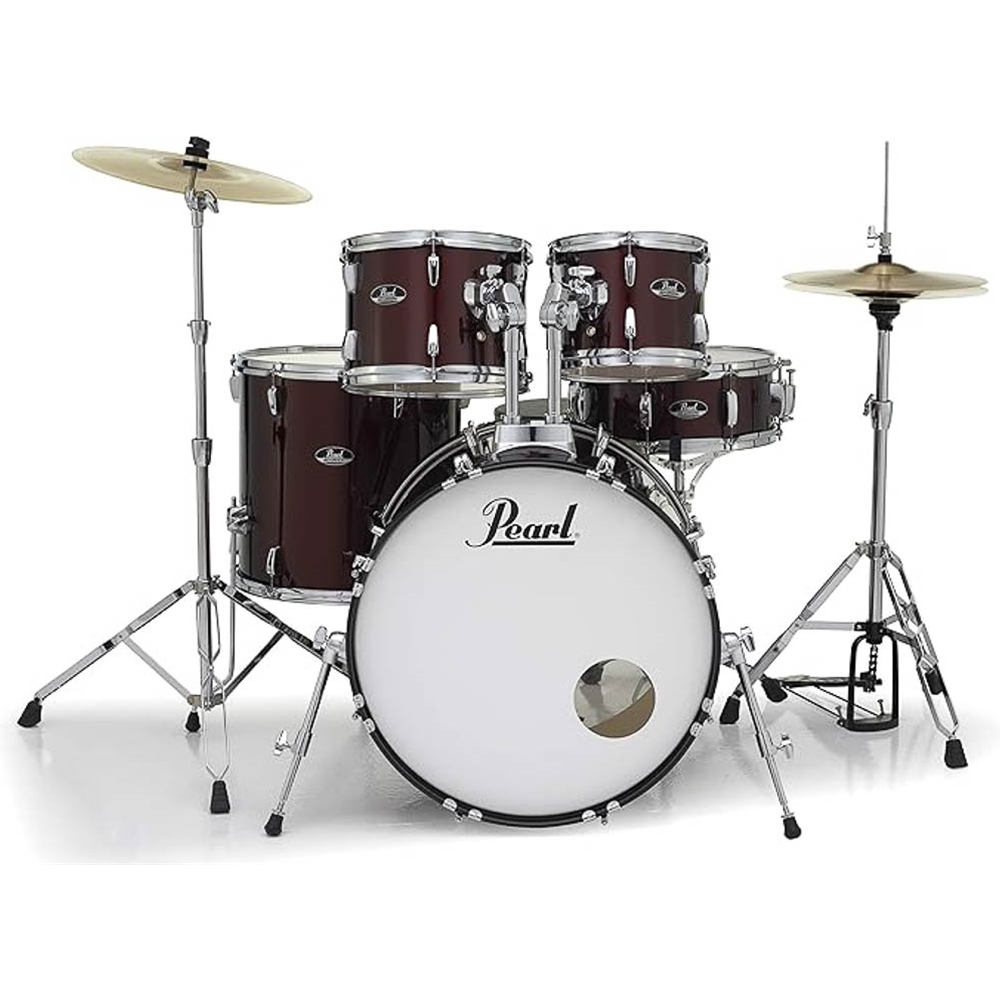 Pearl RS525SC/C91 Roadshow 5-piece Complete Drum Set with Cymbals - Wine Red