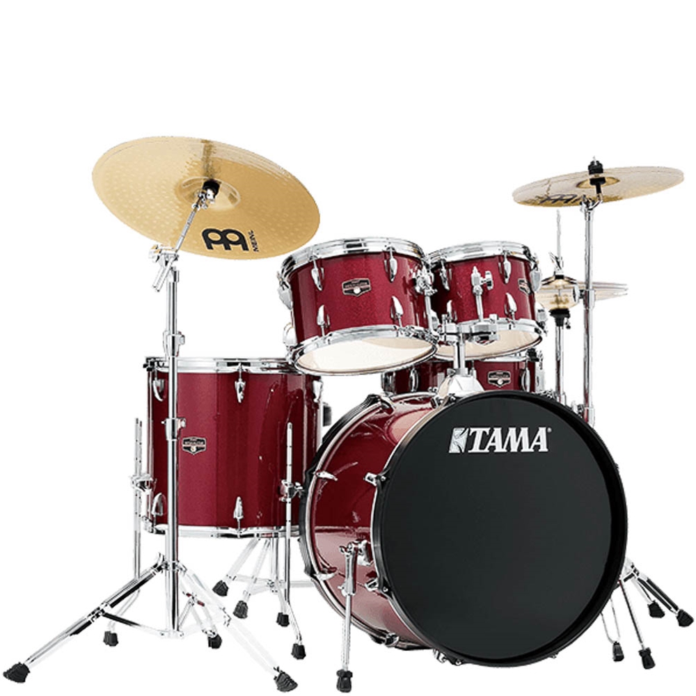 TAMA IE52CCPM Imperialstar 5-piece Complete Drum Set with Snare Drum and Meinl Cymbals - Candy Apple Mist