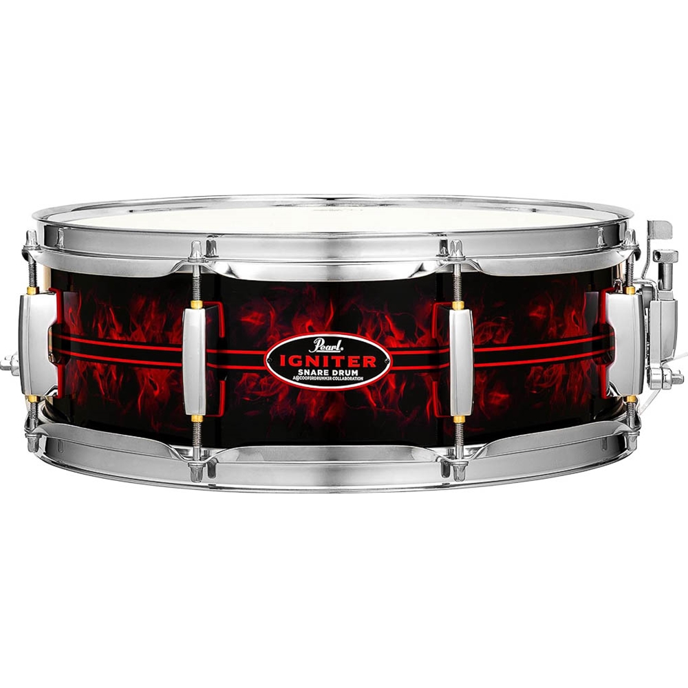 Pearl CC1450S/C Casey Cooper Igniter Signature Snare Drum 14 x 5 inch - Red/Black