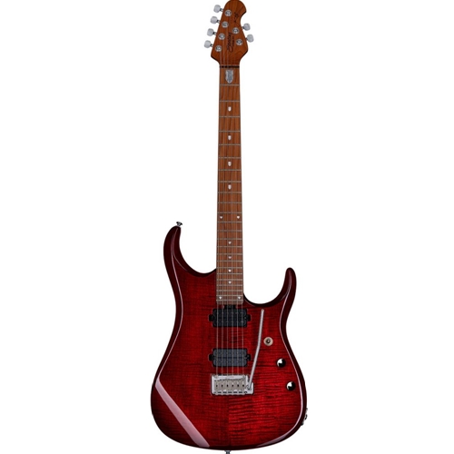 Sterling By Music Man JP150FM-RRD JP15 Flame Maple Top Royal Red Electric Guitar w/Gig Bag