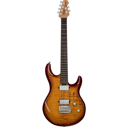 Sterling By Music Man LK100-HZB Luke Flame Maple Top Hazel Burst Electric Guitar w/Gig Bag