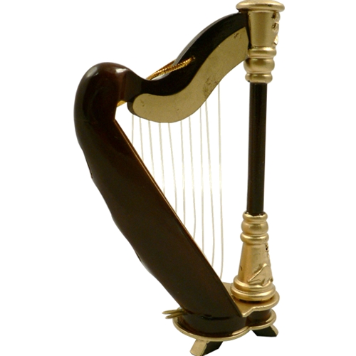 Music Treasures 463021 Harp Miniature Ornament