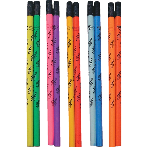 AM Gifts  78800 Treble Clef Mood Pencil Assorted Colors