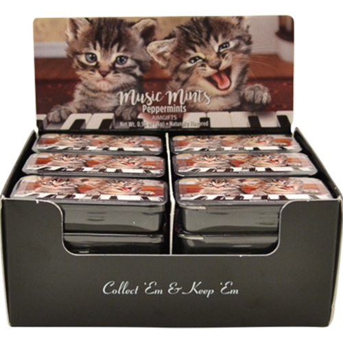 AM Gifts  MUMN8 Kittens Piano Mint Tin Candy