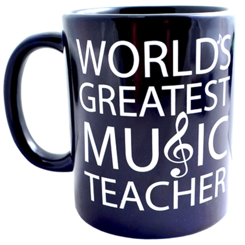 AM Gifts  MUDW5 World's Greatest Music Teacher Midnight Blue Ceramic Mug