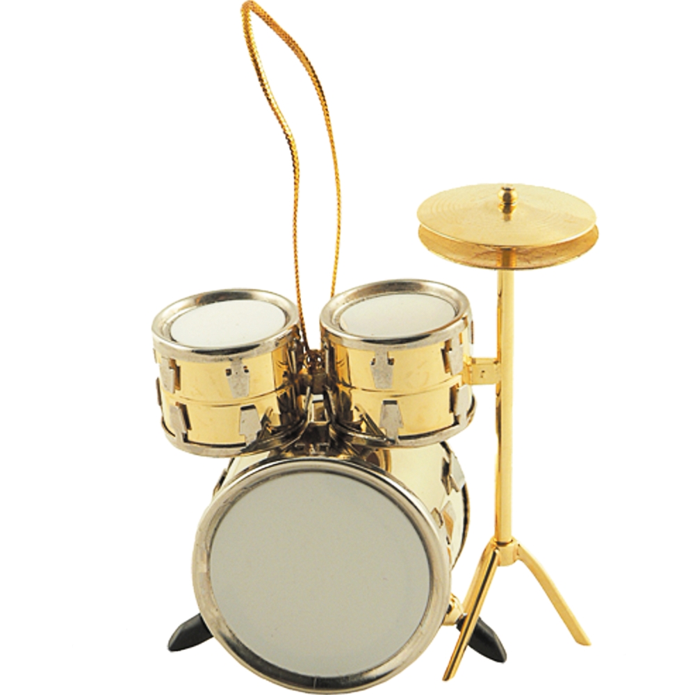 AM Gifts  9219C Drum Set (Gold) 3.5" Ornament