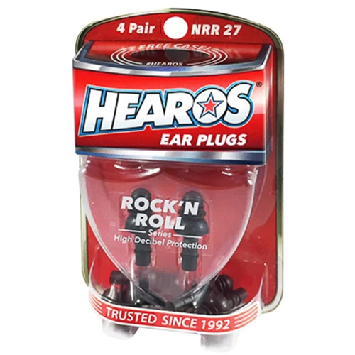 Hearos 309 Rock'n Roll Series Reusable Ear Plugs, 1 pr w/Free Case