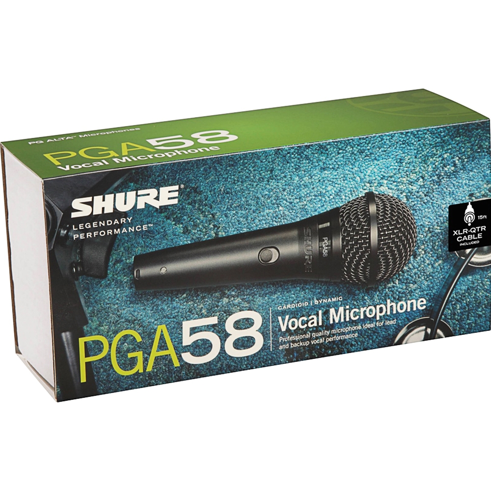 Shure PGA58-XLR Vocal Microphone with XLR-XLR Cable