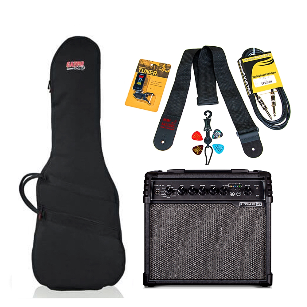 NW Music SPIDER20PKG Basic Spider 20 Electric Guitar Amplifier Package