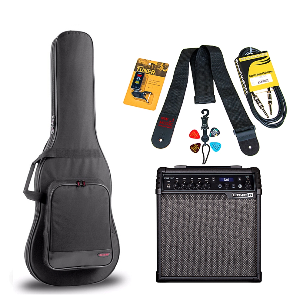NW Music SPIDER30PKGDLX Deluxe Spider 30 Electric Guitar Amplifier Package