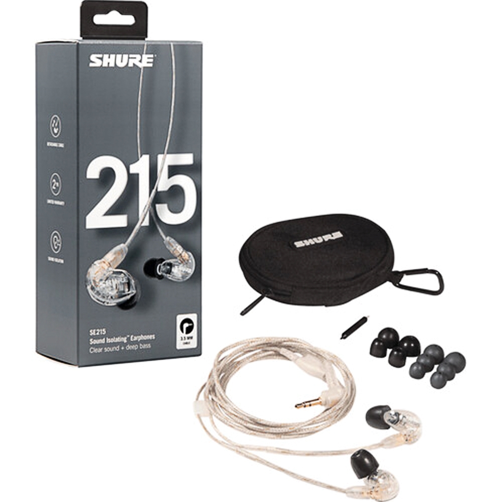 Shure SE215-CL Sound Isolating™ Earphones, Clear