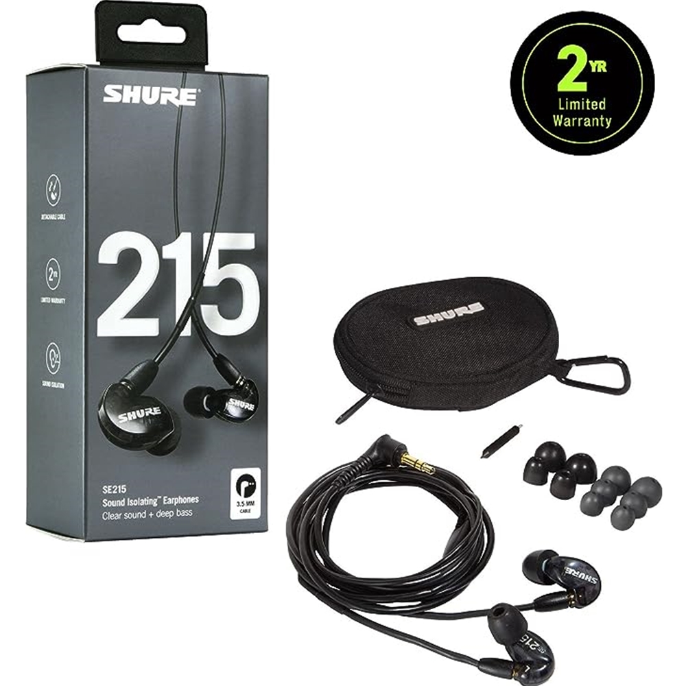 Shure SE215-K Sound Isolating™ Earphones, Black