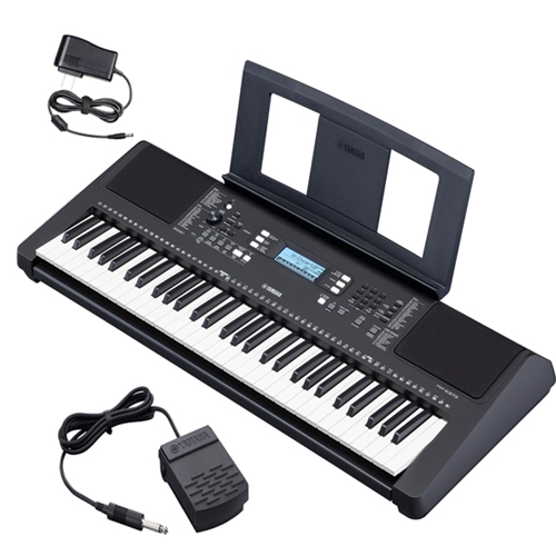 NW Music PSRE373AD+PEDAL 61-Key Portable Keyboard with Sustain Pedal - $40 MARKDOWN!
