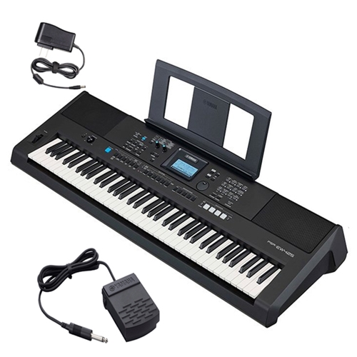 NW Music PSREW425+PEDAL 76-Key Portable Keyboard with Sustain Pedal